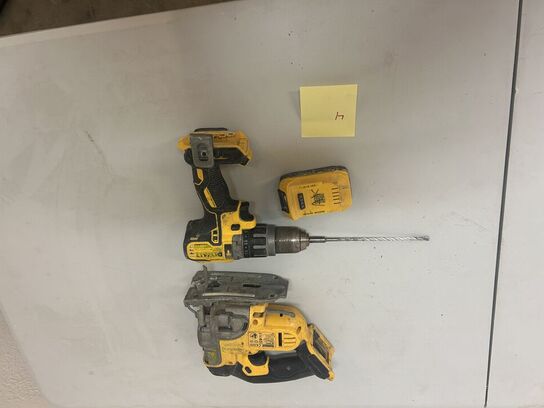 DEWALT Stiksav DCS331 & Skruemaskine (ukendt model)