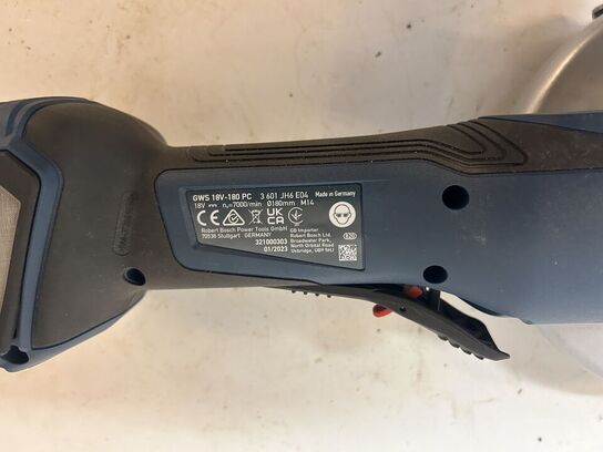 BOSCH Vinkelsliber GWS 180- 18V & BOSCH rystepudser GSS 13-18v