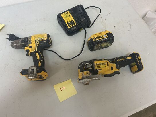 DEWALT Bore/skruemaskine DCD791 & DEWALT multicutter DCS355