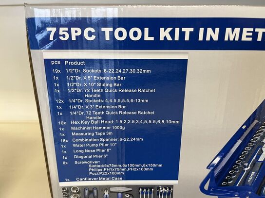 BaTo Værktøjs Kasse m. 75 dele