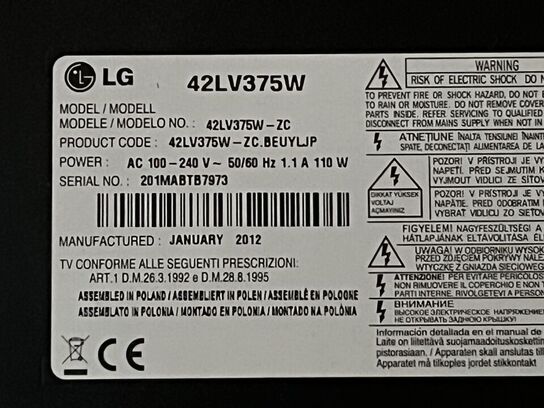 LG Tv, ingen fjernbetjening