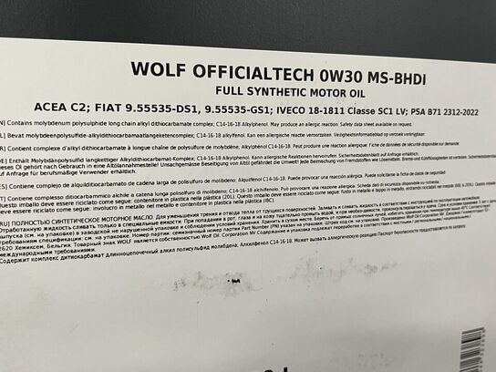 7. Stk. 20L, Auto oile