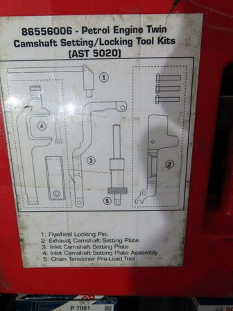 Serviceredskabssæt til benzinmotorer, AST5020