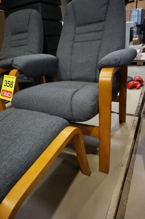 Otium lænestol inkl. fodskammel - grå 