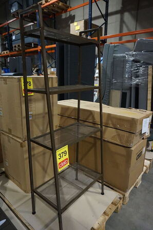 Stigereol i metal med 4 hylder Brun 