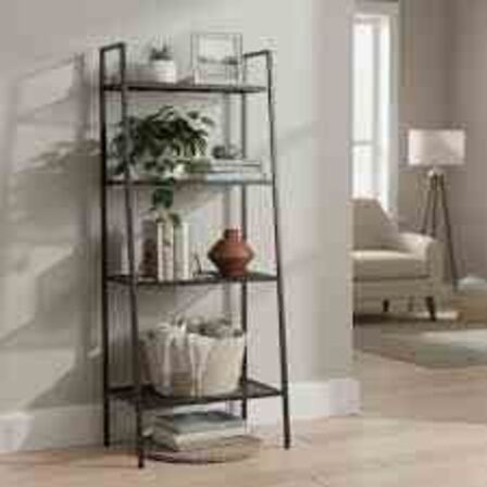 Stigereol i metal med 4 hylder Brun 