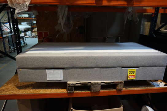 Nordisk fjer B90 seng med opbevaring 90x200 cm Lysegrå 