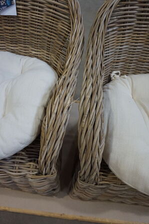 2 stk Rimini kurvestole med hynder 