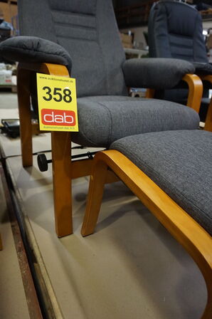 Otium lænestol inkl. fodskammel - grå 