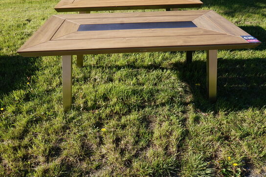 Cadiz havebord - teak look 200x100 cm