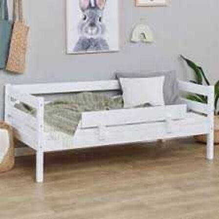 Spiloppe juniorseng 70x160 cm - Hvid med madras 