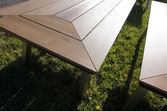 Cadiz havebord - teak look 200x100 cm