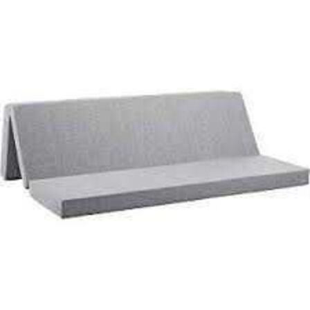 Sleepy lux foldemadras Lysegrå 180x150x12 cm