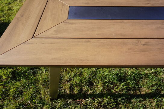 Cadiz havebord - teak look 200x100 cm