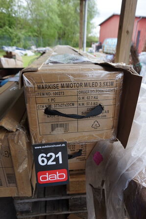 Debel Sigma markise med motor 350x300 cm hvid med grå dug