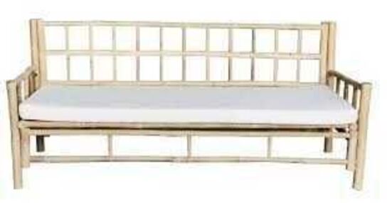 Lima loungesofa med hynde Bambus 180x70x80 cm