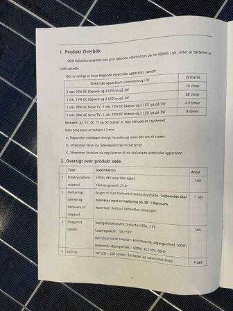 "Kolonihavesæt" - Solcellepanel m. batteripakke - Tilføjet 17.11.