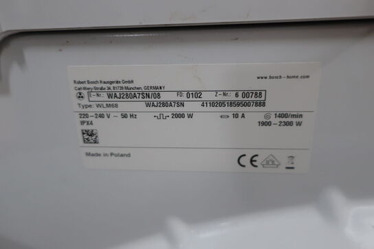Vaskemaskine BOSCH Serie 2 WAJ280A7SN