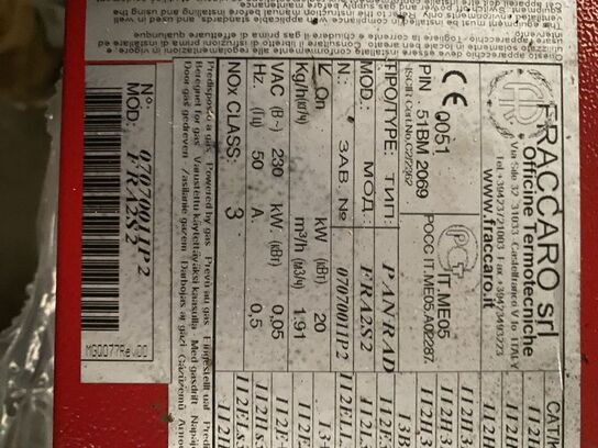 4 stk. strålevarmeanlæg HELGE FRANDSEN / FRACARO