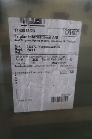 Palle med div. glasplader