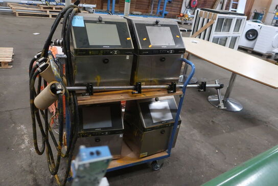 4 stk. industriprintanlæg HITACHI RX2 (læs beskrivelse)