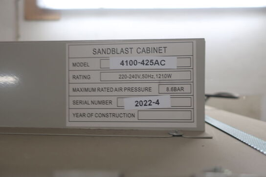 Sandblæsekabine 4100-425AC inkl. sugeenhed