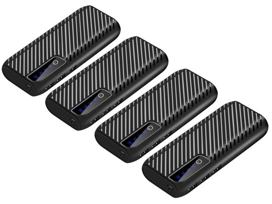 4 stk. Powerbank 20.000 mAh, med indbygget lommelygte.