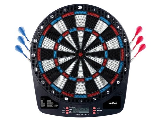 Elektronisk dartspil. Inkl. 6 pile og 24 stk. ekstra spidser.