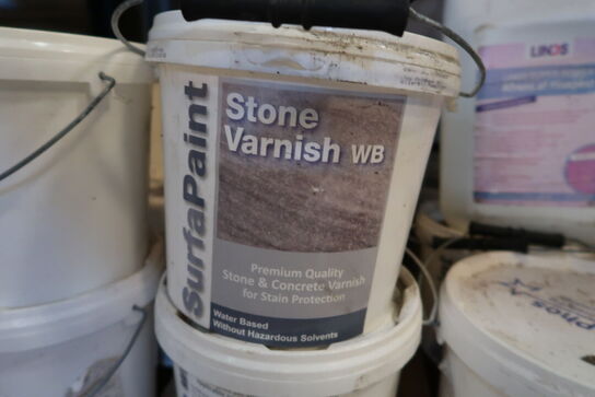 Palle med div. Facademaling STONE VARNISH