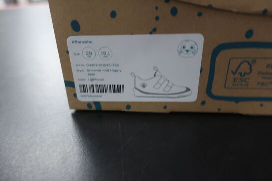 Sko AFFENZAHN Sneaker Knit Happy Seal Lightblue Str: 29