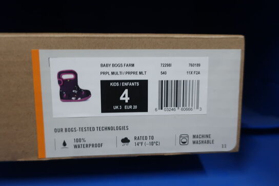 Gummistøvler BOGS Prpl Multi/Prpre Mlt Str: 20