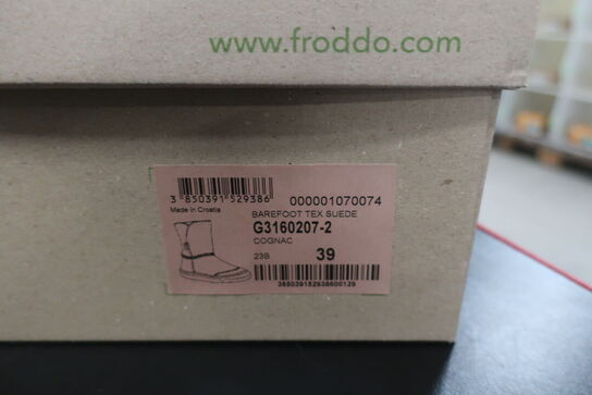 Støvler FRODDO Barefoot Tex Suede G3160207-2 Cognac Str: 39