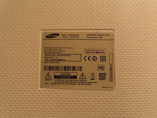 48" Full HD Flat Smart TV, Samsung UE48J5515AK