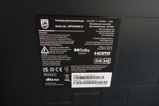 65" TV PHILIPS 65PUS7008/12