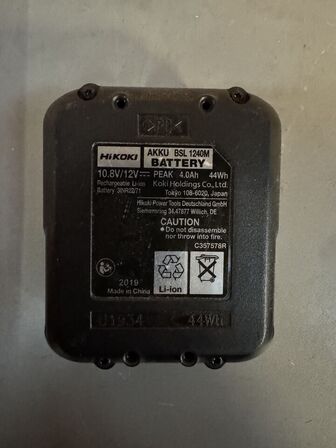 2 stk. HiKOKI BSL1225M Batteri - 12V, 4,0Ah