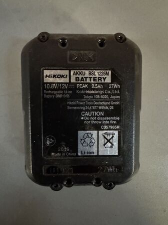 2 stk. HiKOKI BSL1225M Batteri - 12V, 2,5Ah