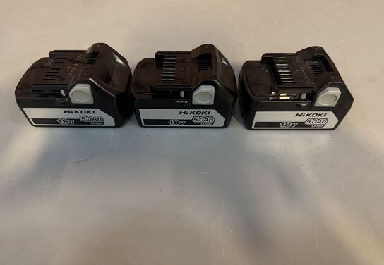 3 stk. Hikoki BSL1850 Li-Ion Batteri 5,0Ah (18V)