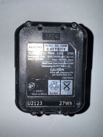 2 stk. HiKOKI BSL1225M Batteri - 12V, 2,5Ah