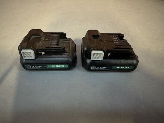 2 stk. HiKOKI BSL1225M Batteri - 12V, 2,5Ah