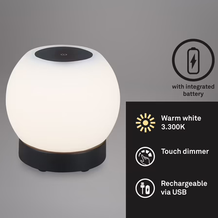 4 stk. Briloner led genopladelig Udendørs bordlampe(ubrugt)