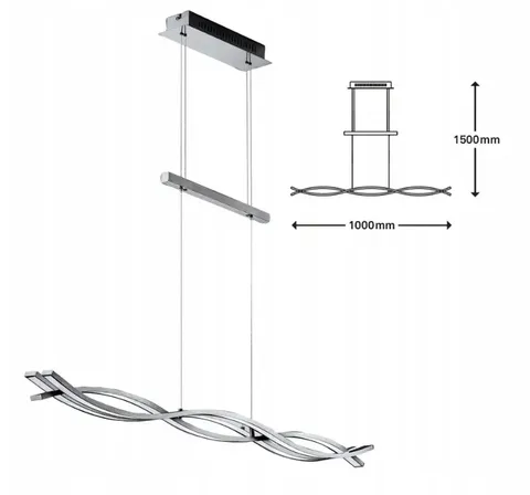 Briloner urbane wave led pendel, der kan dæmpes via afbryder(ubrugt)