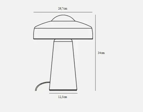 2 stk. nordlux time bordlampe sort(ubrugt)