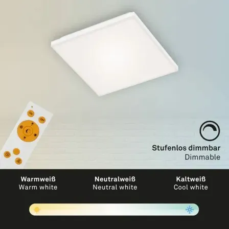 Briloner led dæmpbar rameløs loftslampe m. remote 45 cm(ubrugt)