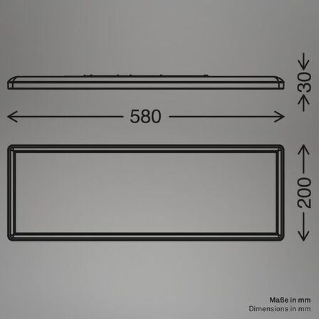 Briloner slim led loftlampe m. baggrundsbelysning 58 x 20 cm(ubrugt)