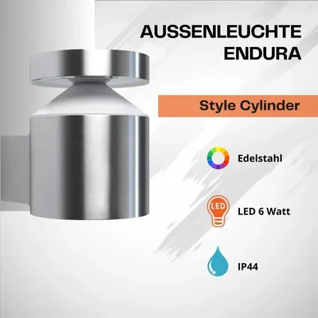 3 stk. ledvance udendørslampe endura led-væglampe i rustfrit stål(ubrugt)