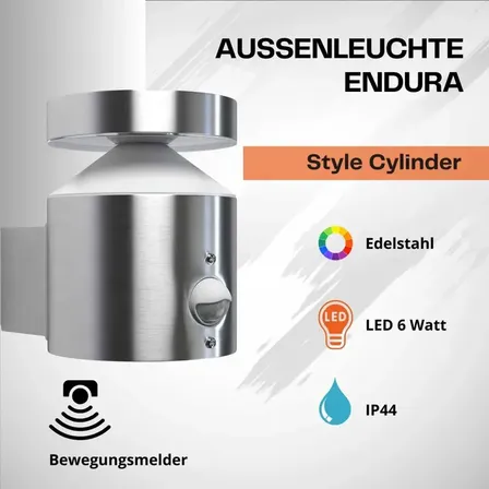3 stk. ledvance udendørslampe endura led-væglampe i rustfrit stål Sensor(ubrugt)
