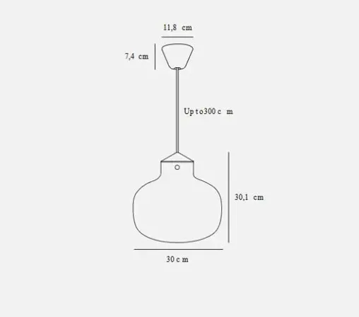 Nordlux raito 30 pendel hvid/messing(ubrugt)