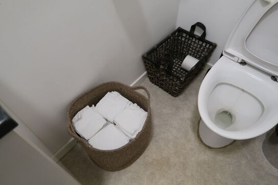 Plakat, reol med indhold, div. Billeder, kurve m.m.