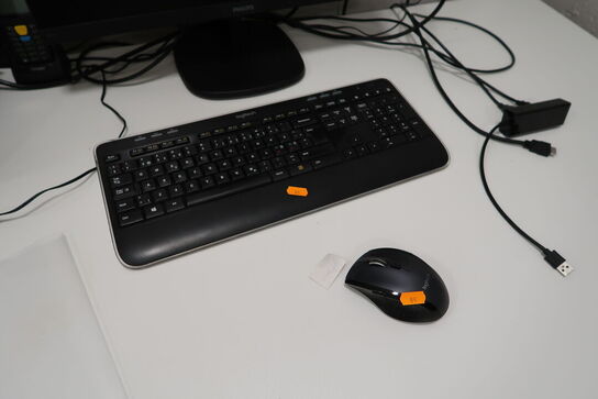 Computerskærm PHILIPS 243V, tastatur, mus