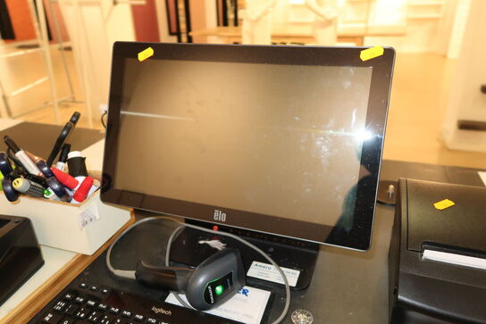 Kasseapparat ELO med bonprinter, håndscanner, pengeskuffe m.m.